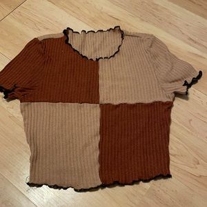 brown trendy top